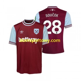 Koszulka West Ham United SOUCEK 28 Domowe Koszulki Piłkarskie 2024-2025 Krótki Rękaw